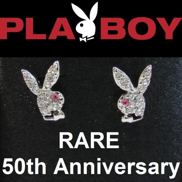 PLAYBOY Jewelry - Playboy Earrings Bunny Stud Swarovski Crystal RARE